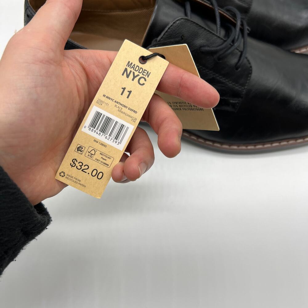 Madden NYC Men's Anthony Oxford Shoes Lace-up Black Size 11 - Picture 6 of 12